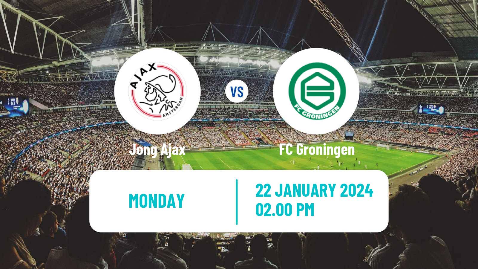 Soccer Dutch Eerste Divisie Jong Ajax - Groningen