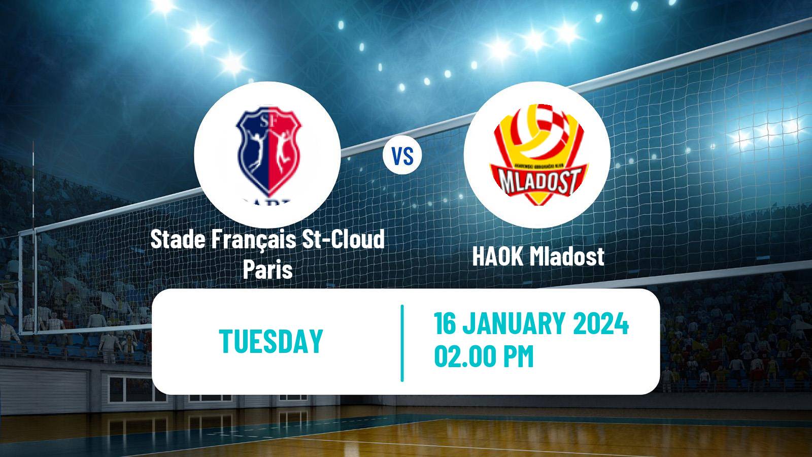 Volleyball CEV Cup Women Stade Français St-Cloud Paris - HAOK Mladost