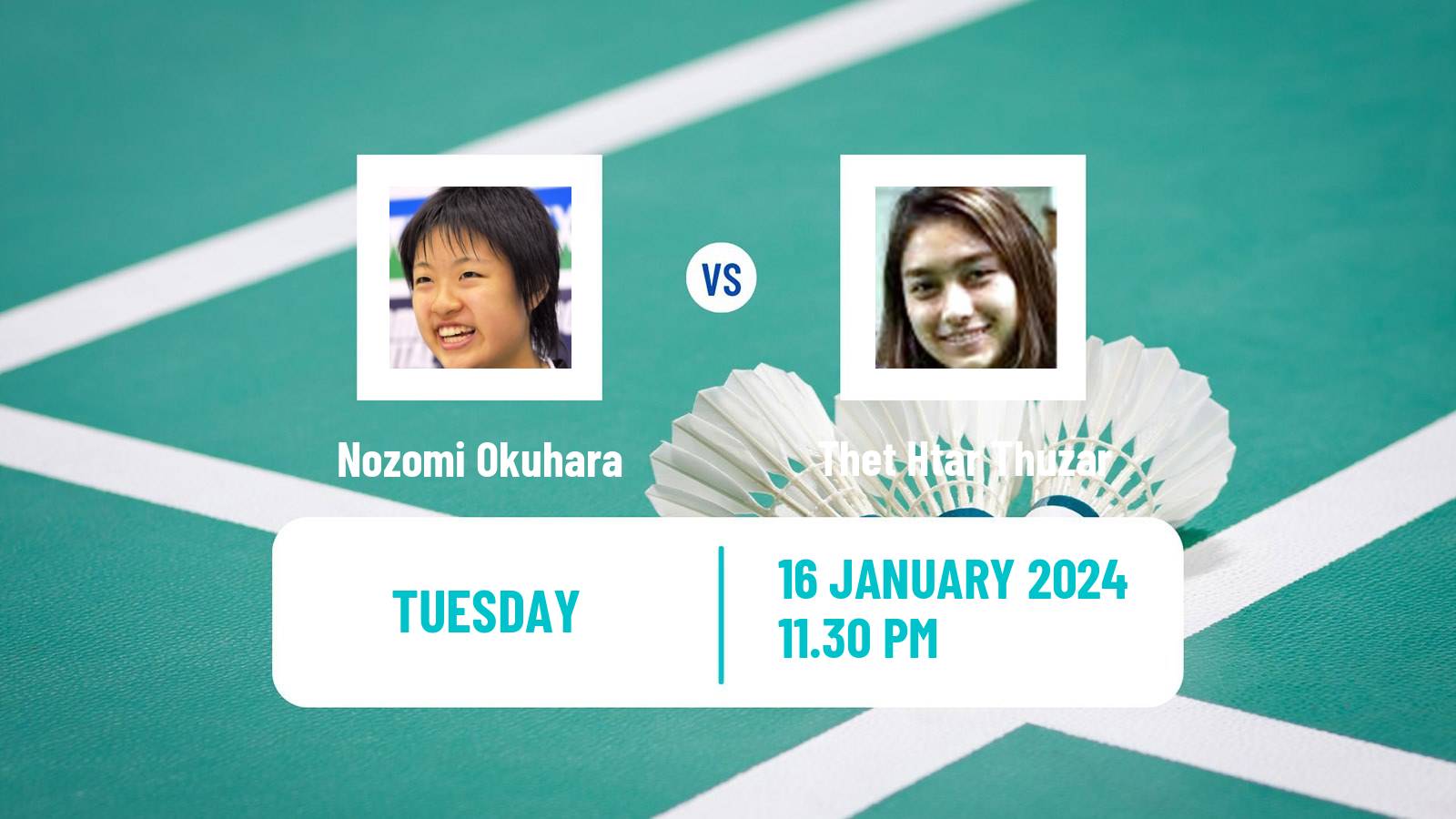 Badminton BWF World Tour India Open Women Nozomi Okuhara - Thet Htar Thuzar