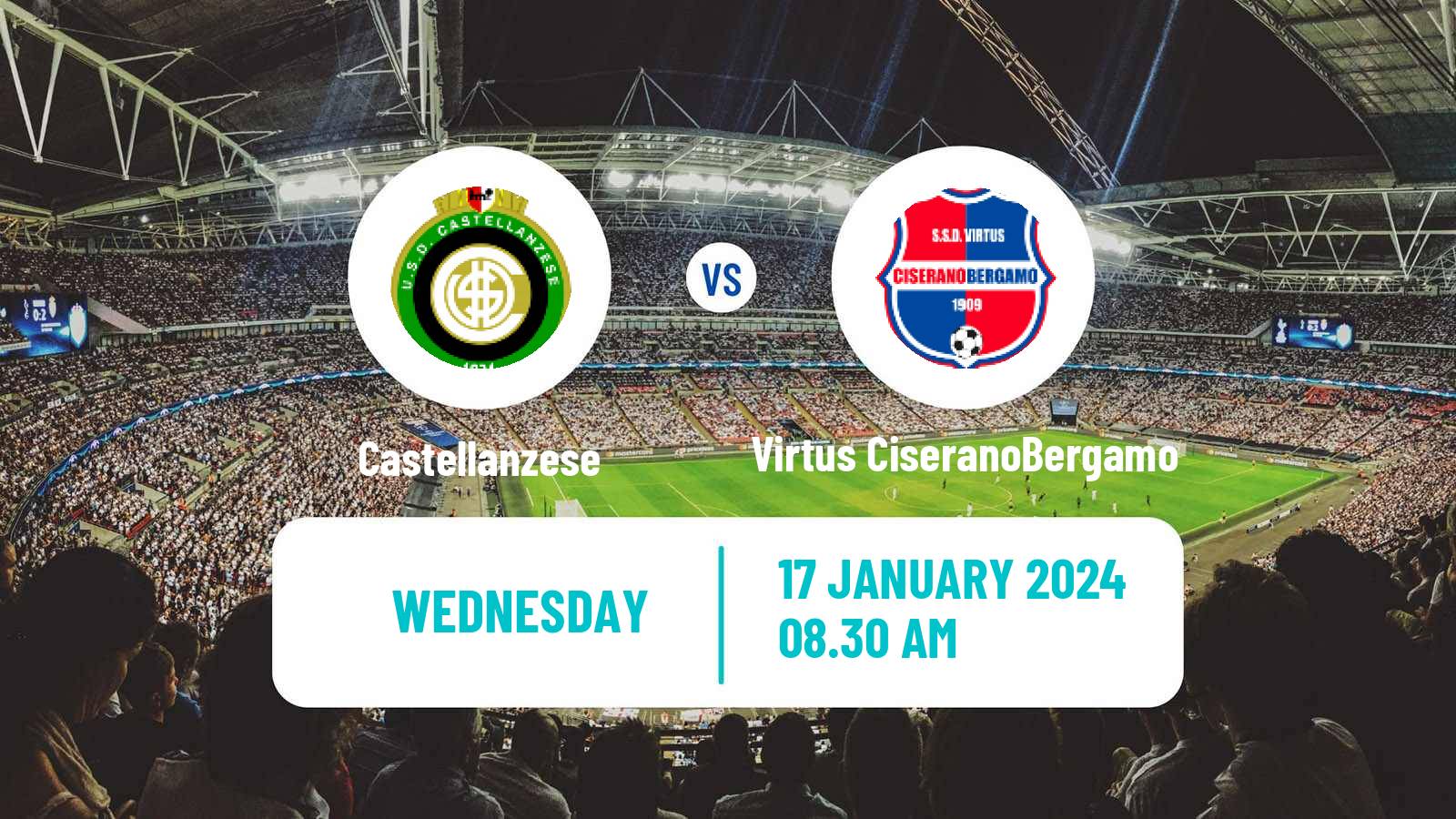 Soccer Italian Serie D - Group B Castellanzese - Virtus CiseranoBergamo