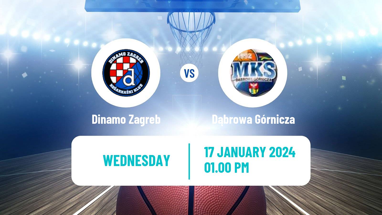 Basketball Alpe Adria Cup Dinamo Zagreb - Dąbrowa Górnicza