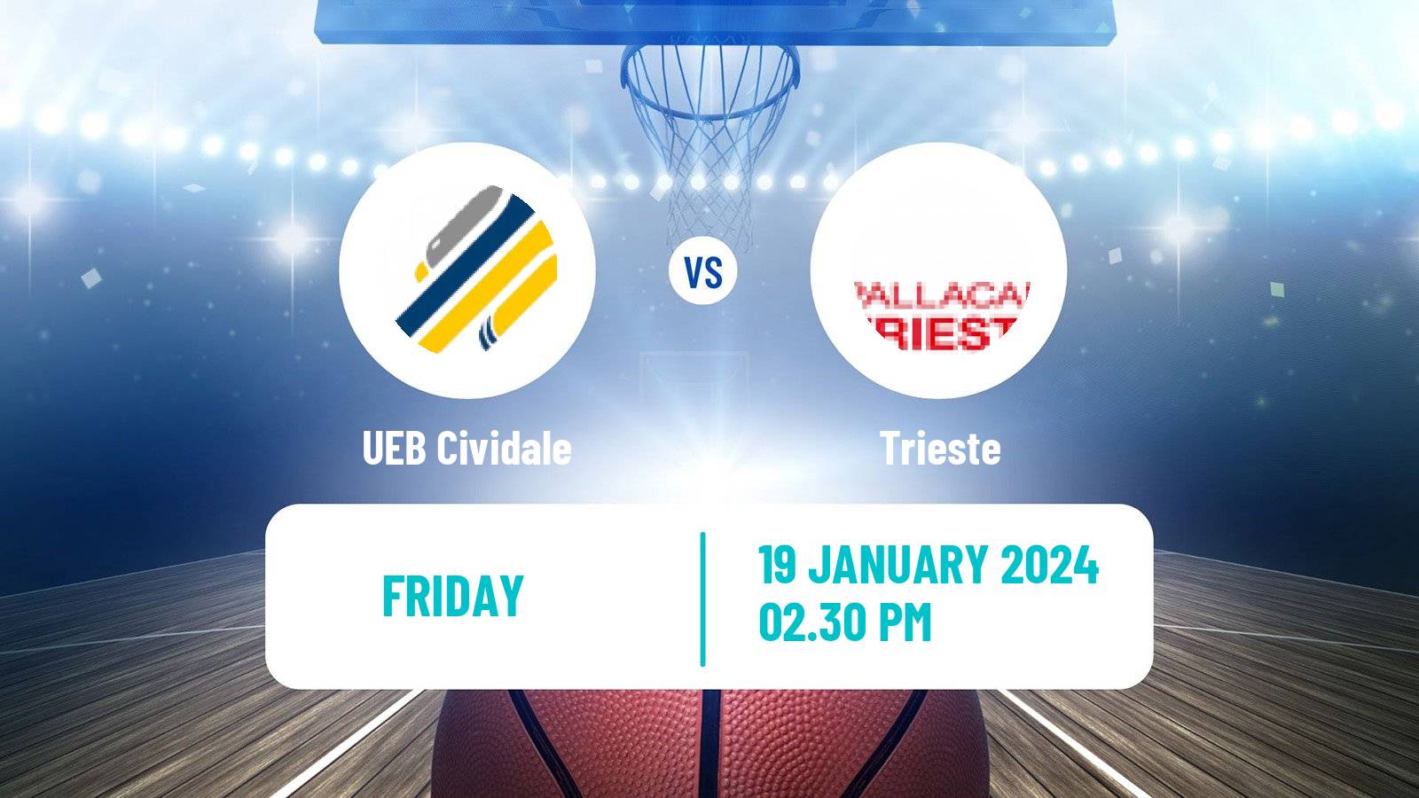 Basketball Italian Serie A2 Basketball Cividale - Trieste