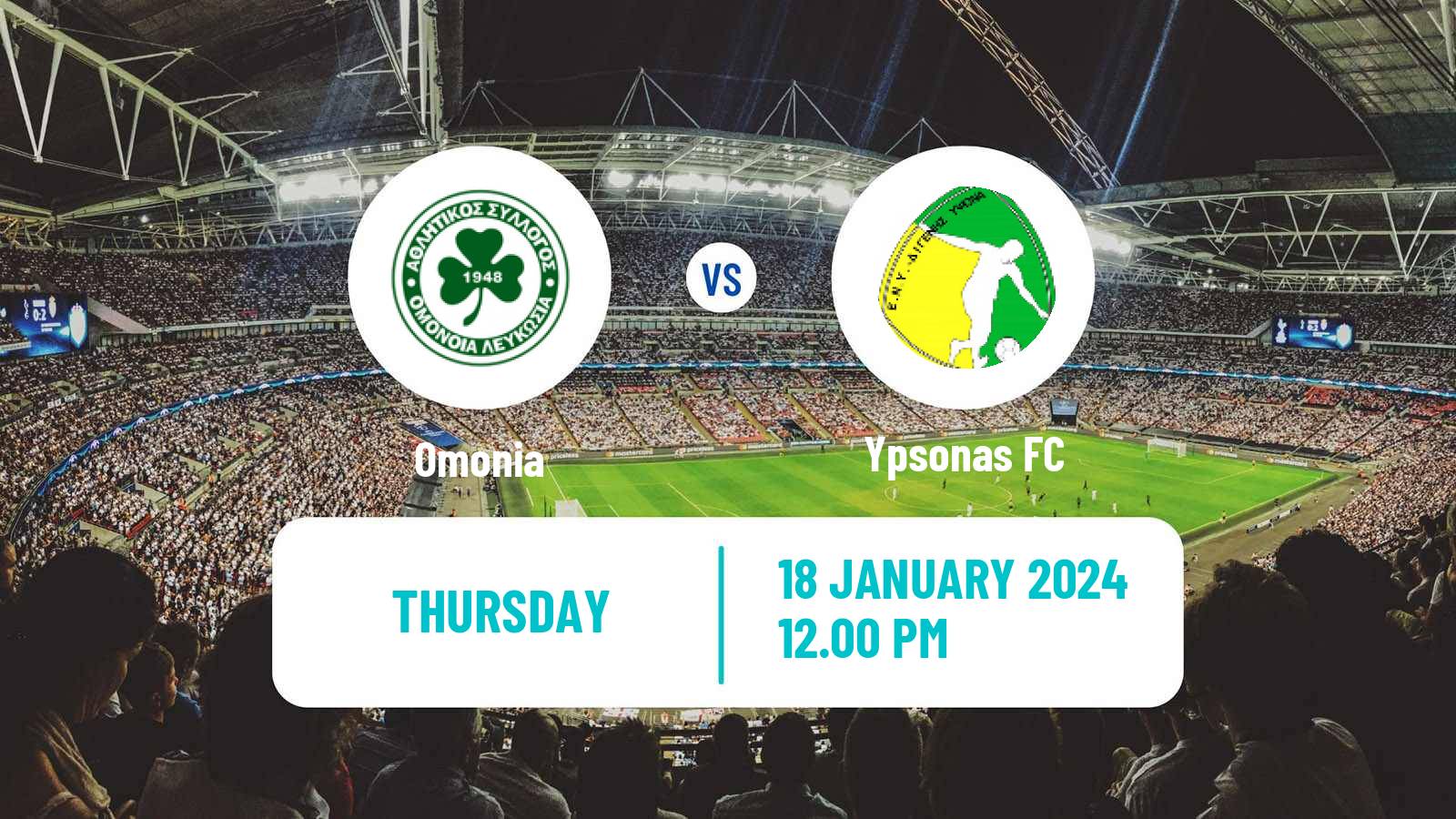 Soccer Cypriot Cup Omonia - Ypsonas