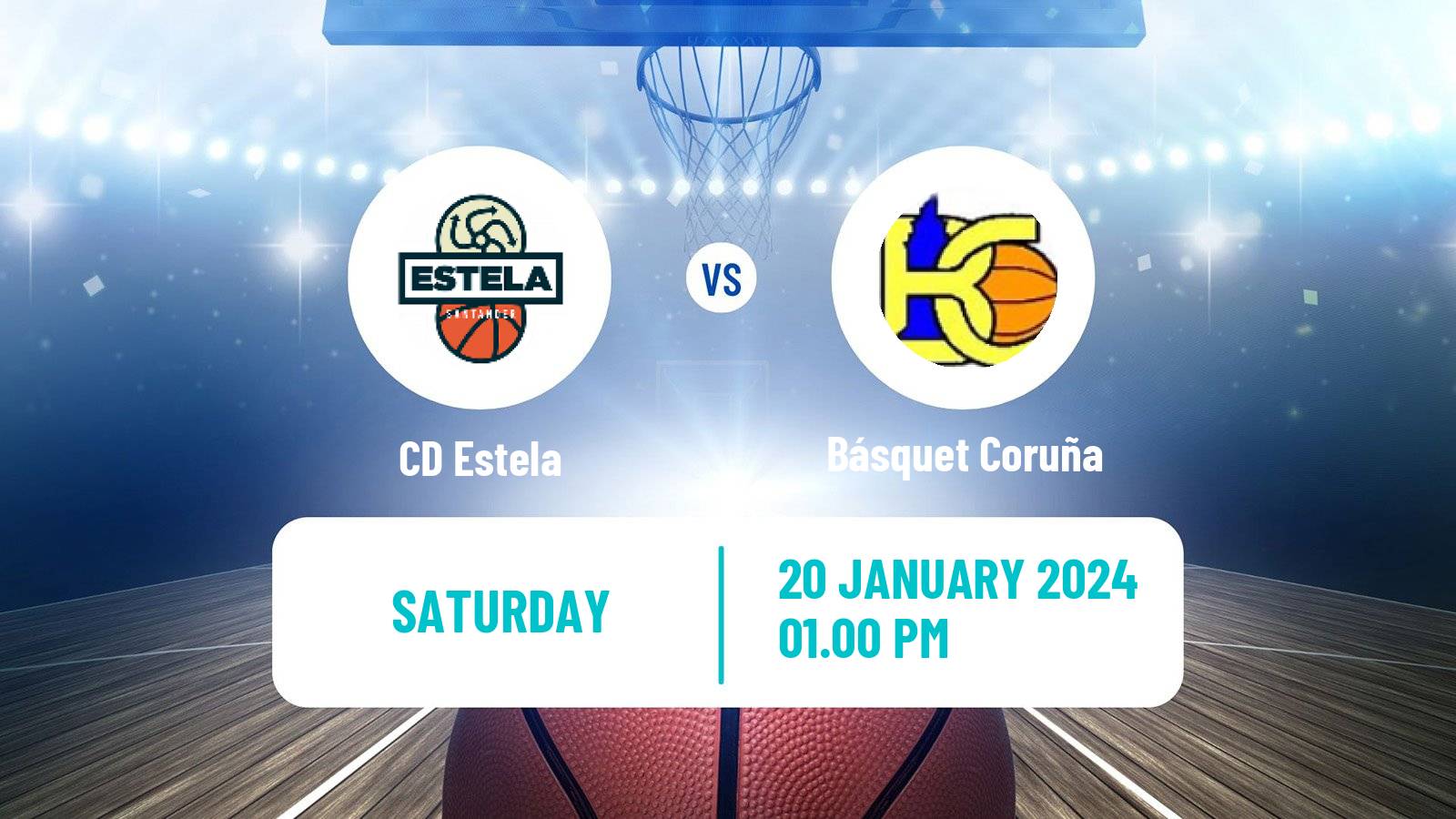 Basketball Spanish LEB Oro Estela - Básquet Coruña
