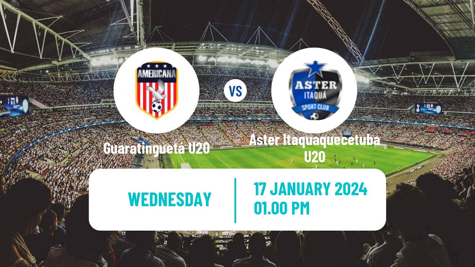 Soccer Brazilian Copa Sao Paulo de juniores Guaratinguetá U20 - Aster Itaquaquecetuba U20