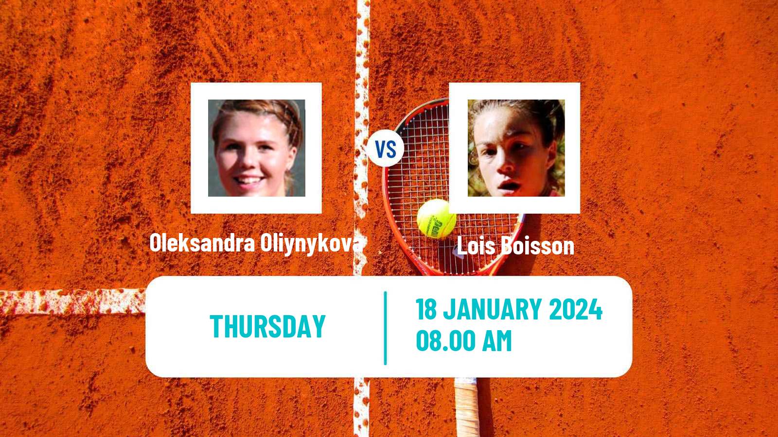 Tennis ITF W35 Sunderland Women Oleksandra Oliynykova - Lois Boisson