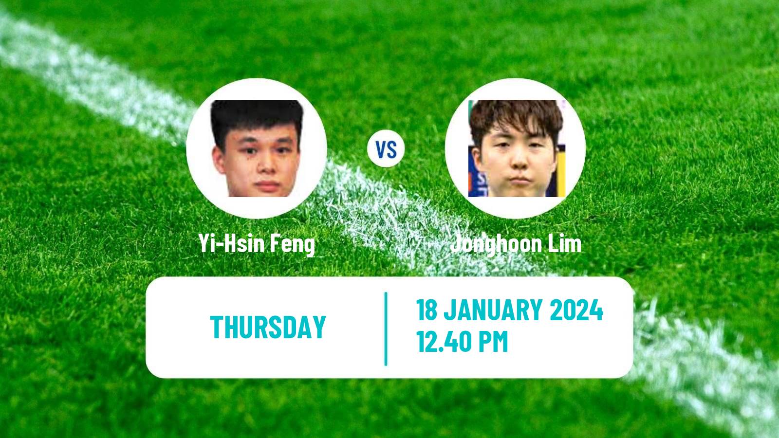 Table tennis Wtt Contender Doha Men Yi-Hsin Feng - Jonghoon Lim