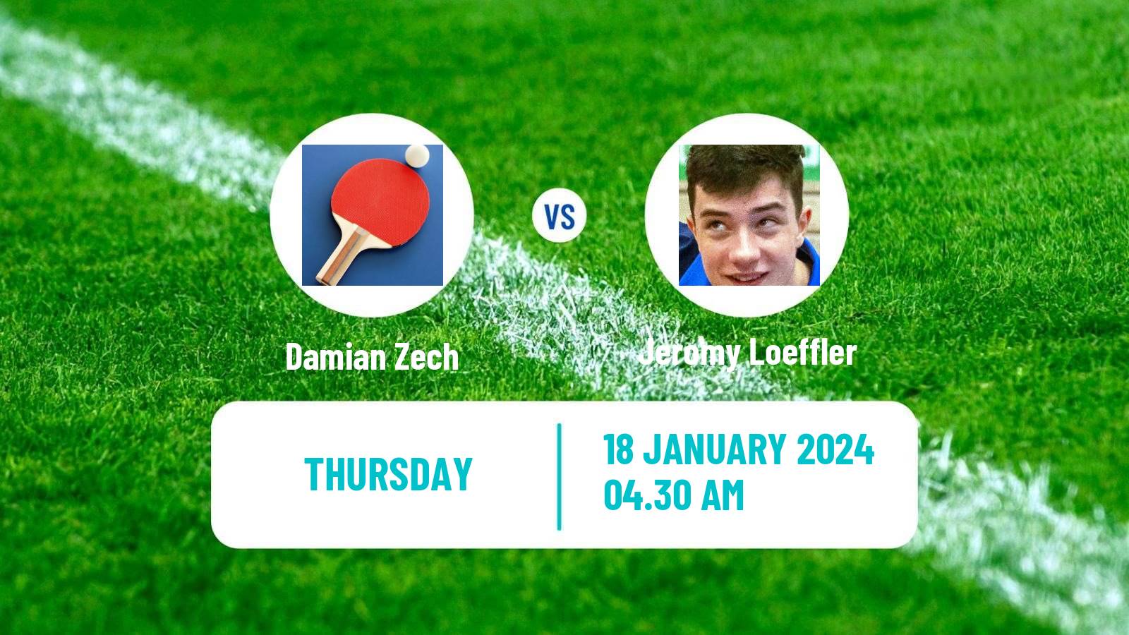 Table tennis Challenger Series Men Damian Zech - Jeromy Loeffler