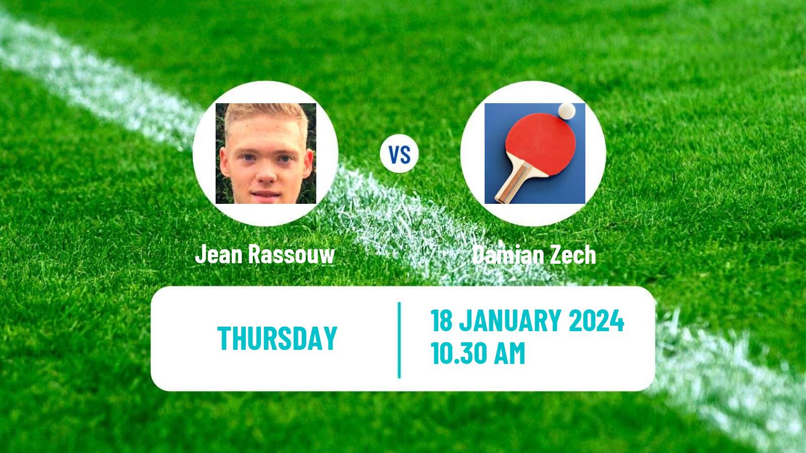 Table tennis Challenger Series Men Jean Rassouw - Damian Zech
