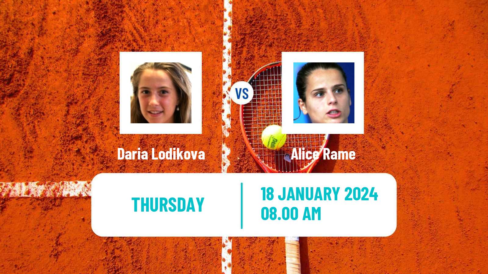 Tennis ITF W35 Buenos Aires Women Daria Lodikova - Alice Rame