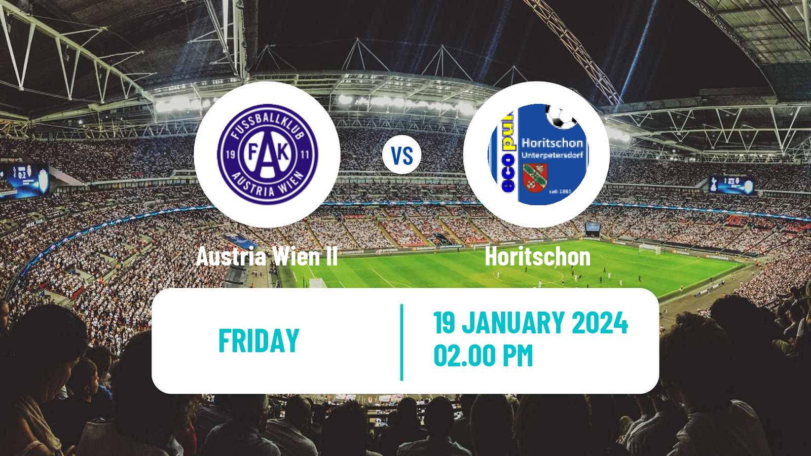 Soccer Club Friendly Austria Wien II - Horitschon