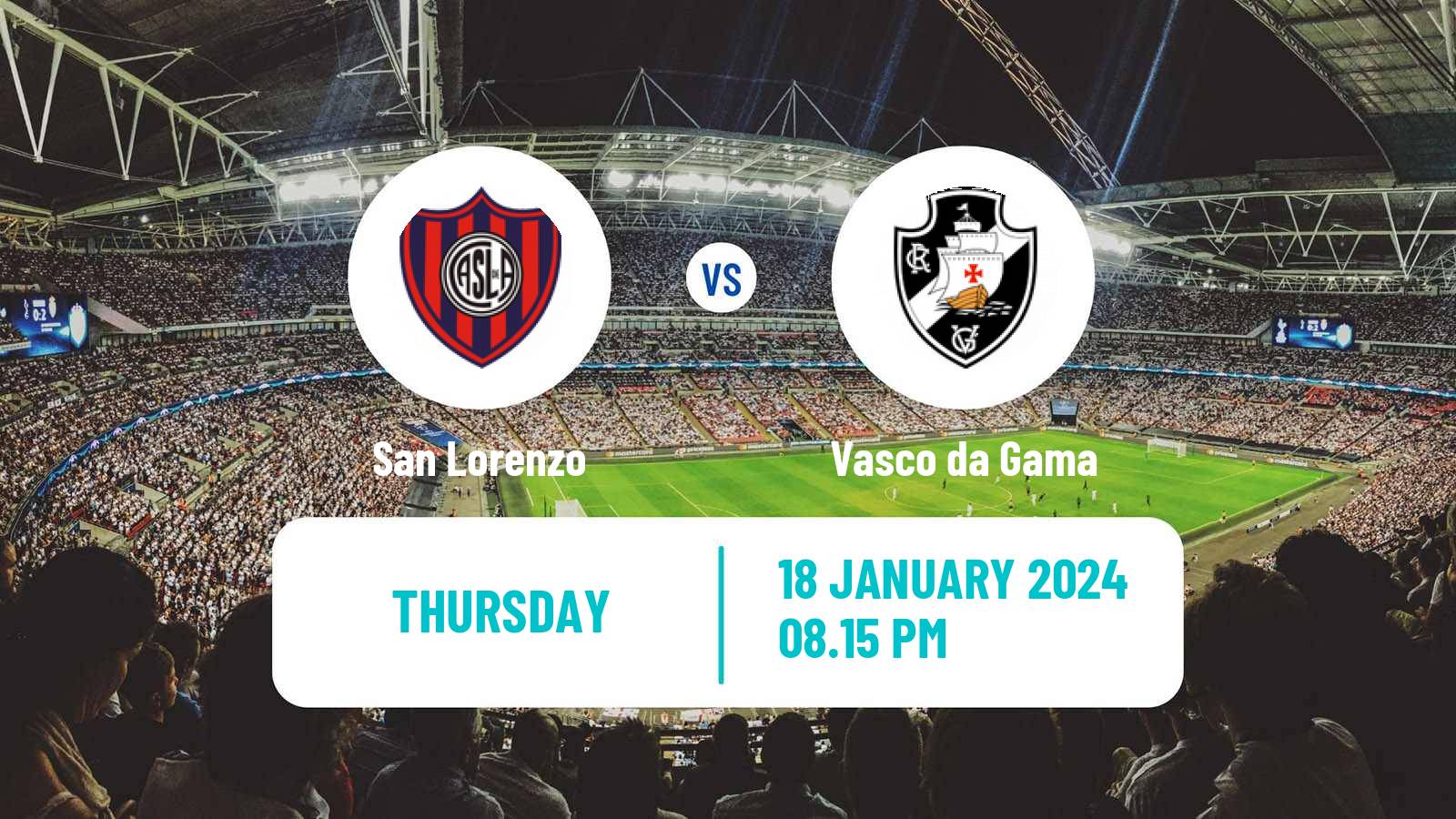 Soccer Serie Rio de la Plata San Lorenzo - Vasco da Gama
