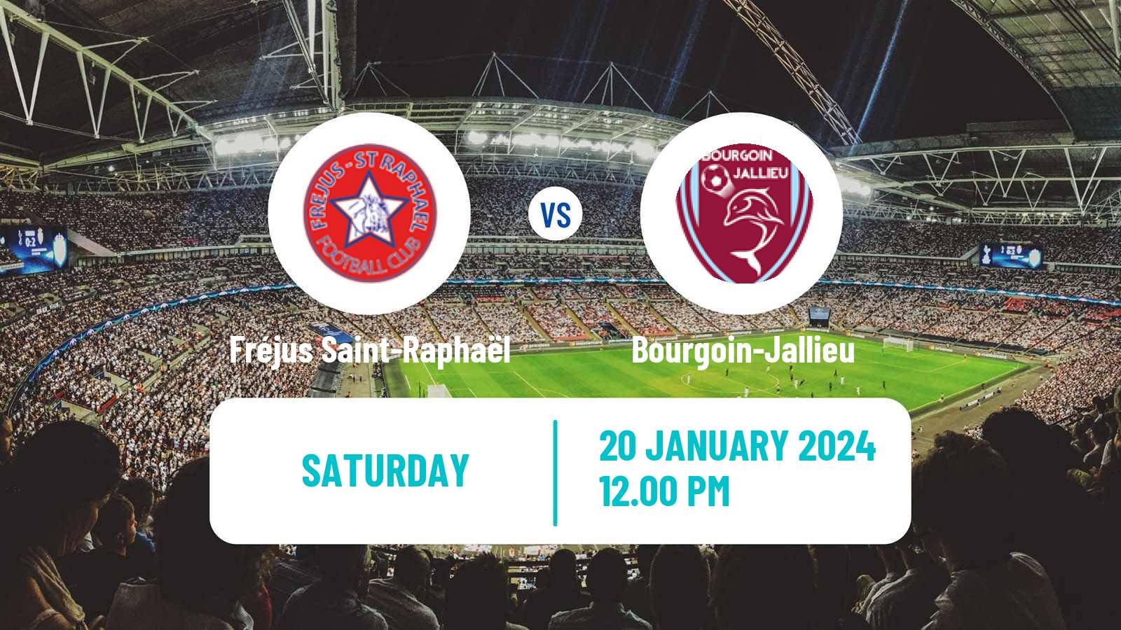 Soccer French National 2 - Group A Fréjus Saint-Raphaël - Bourgoin-Jallieu