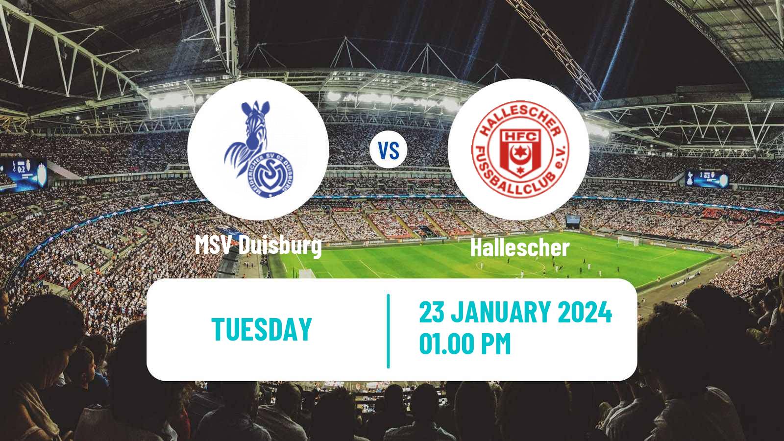 Soccer German 3 Bundesliga Duisburg - Hallescher