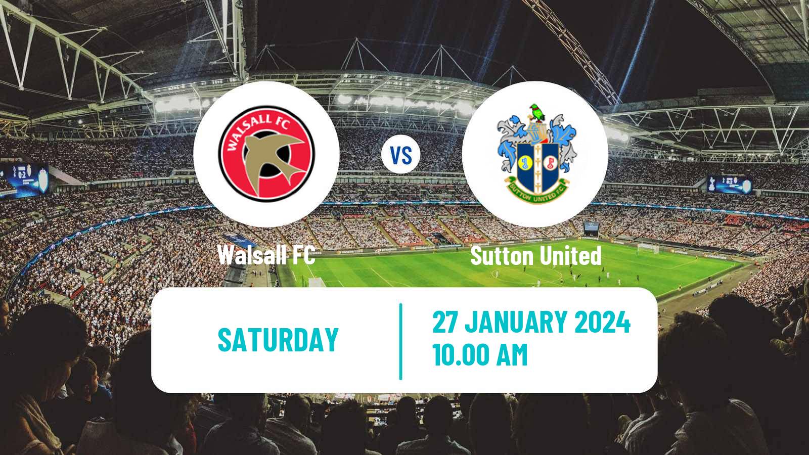 Soccer English League Two Walsall - Sutton United
