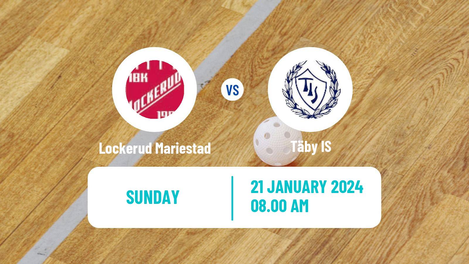 Floorball Swedish Superligan Floorball Women Lockerud Mariestad - Täby IS