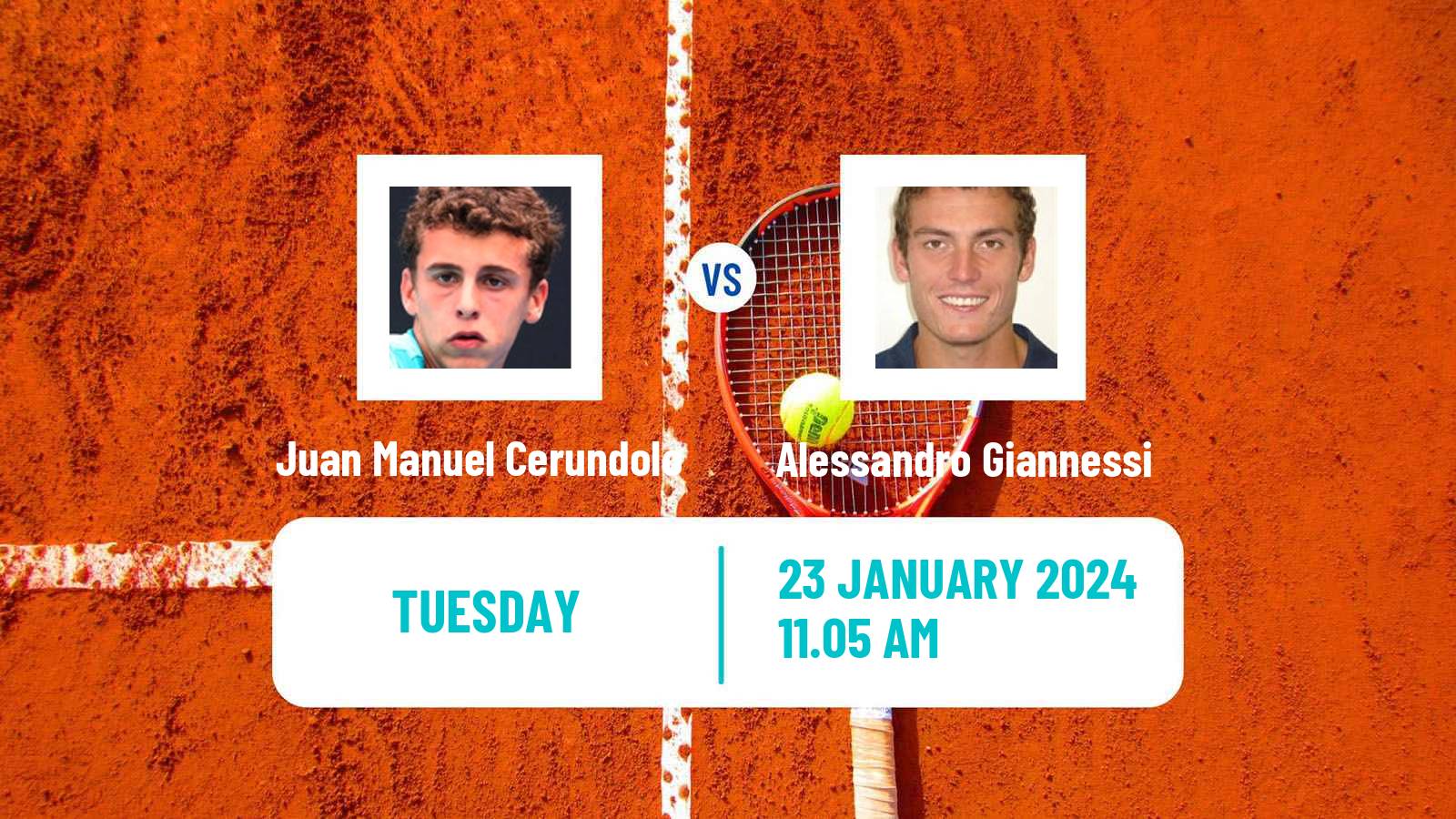 Tennis Punta Del Este Challenger Men Juan Manuel Cerundolo - Alessandro Giannessi