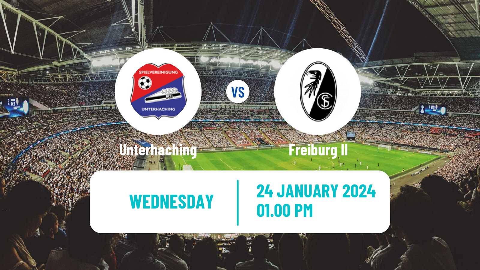 Soccer German 3 Bundesliga Unterhaching - Freiburg II