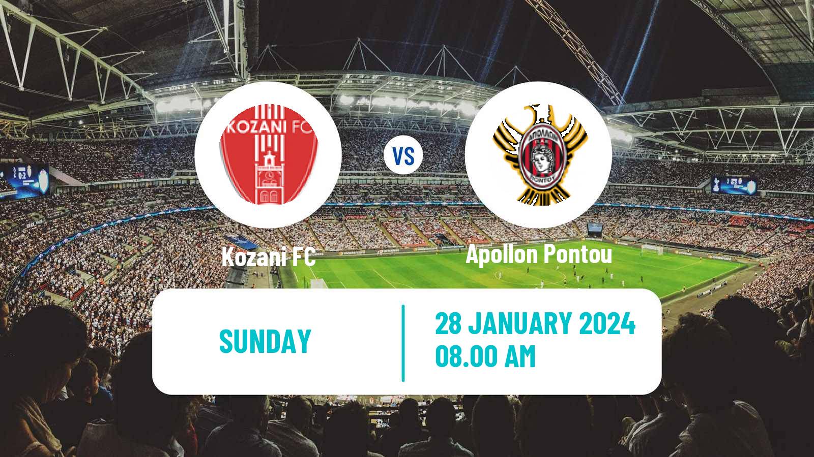Soccer Greek Super League 2 Kozani - Apollon Pontou
