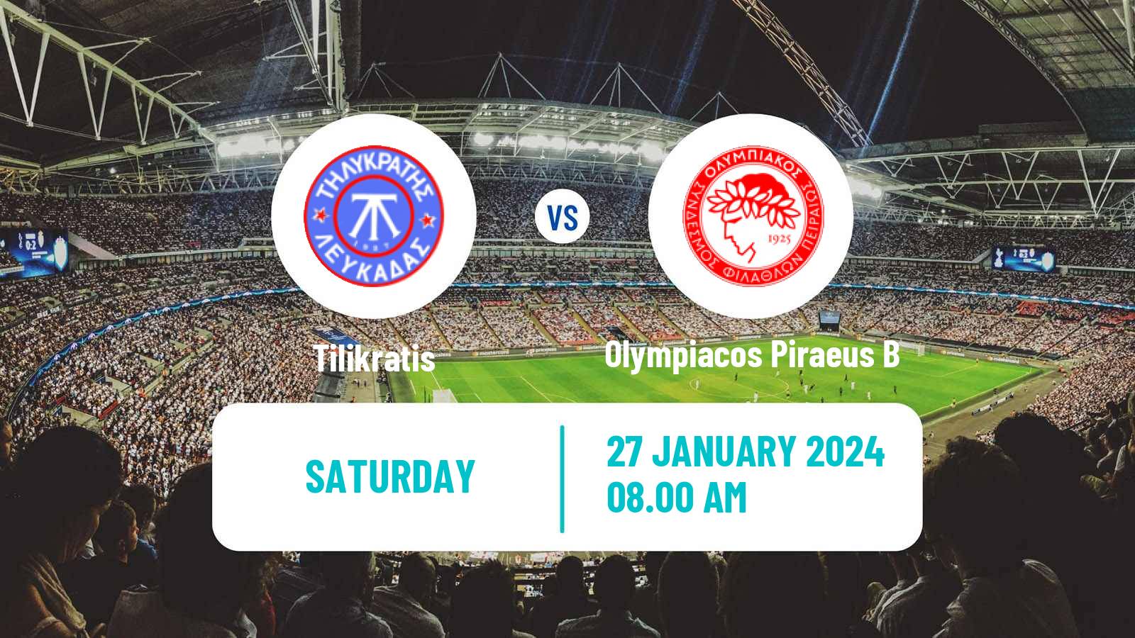 Soccer Greek Super League 2 Tilikratis - Olympiacos Piraeus B