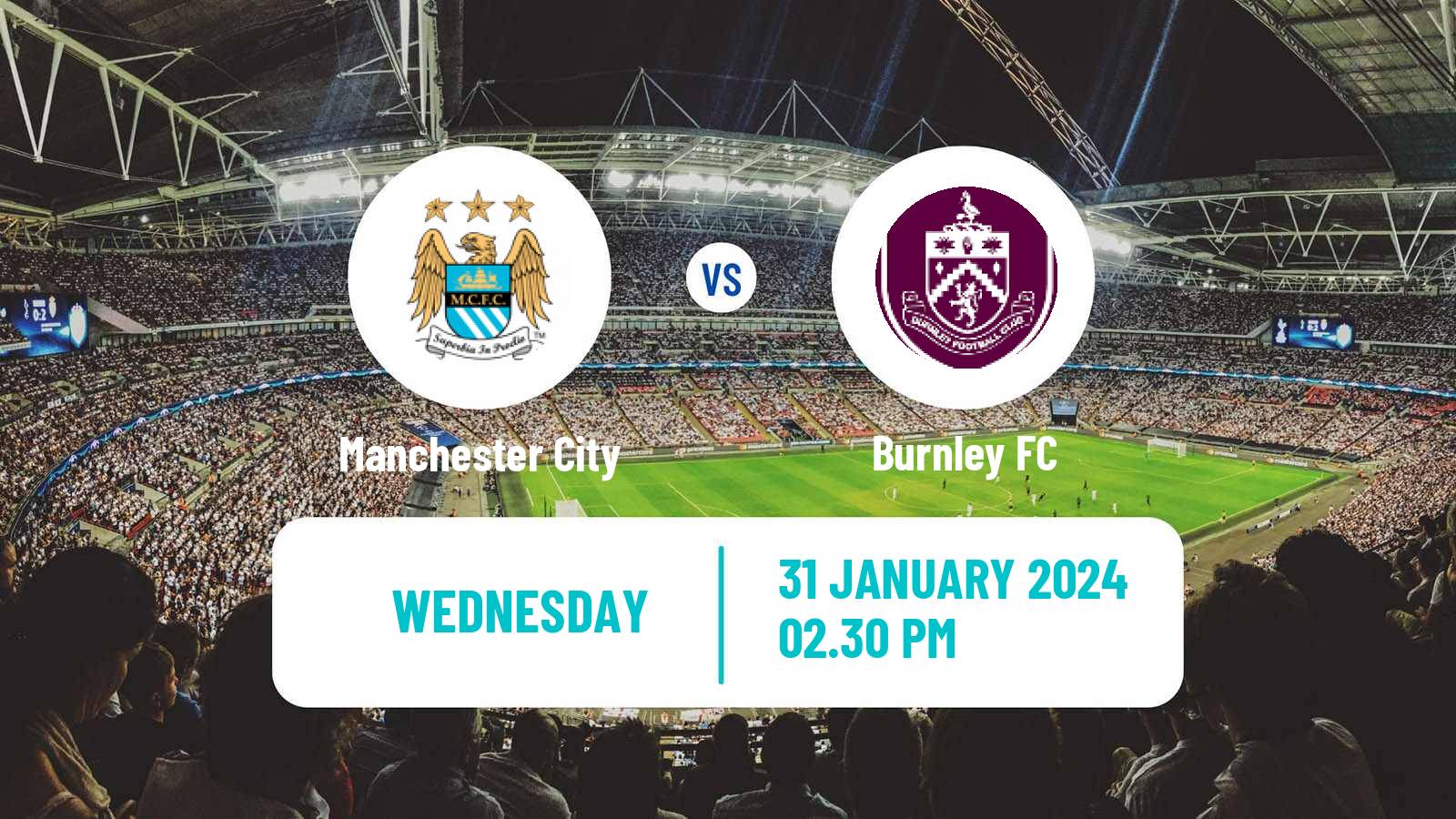 Soccer English Premier League Manchester City - Burnley