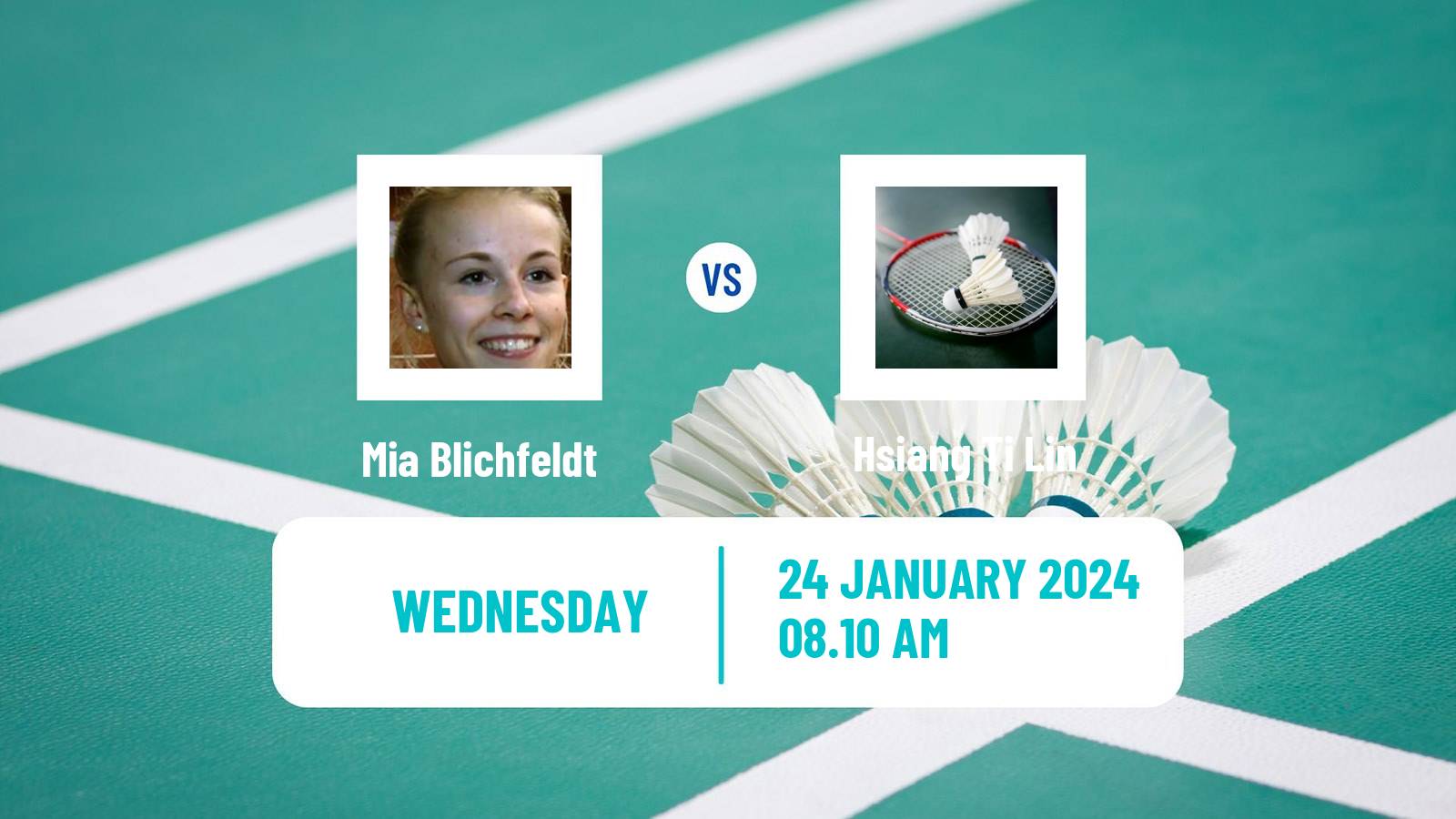Badminton BWF World Tour Indonesia Masters Women Mia Blichfeldt - Hsiang Ti Lin
