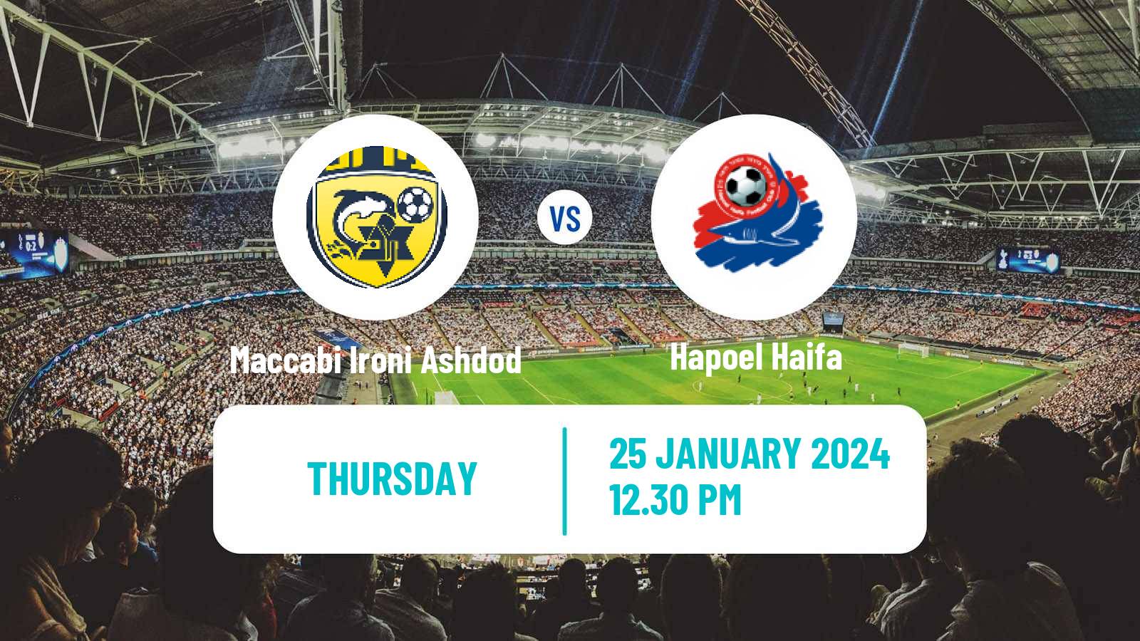 Soccer Israeli State Cup Maccabi Ironi Ashdod - Hapoel Haifa