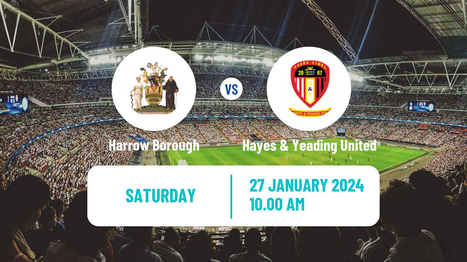Football English Southern League South Division Harrow Borough - Hayes & Yeading United