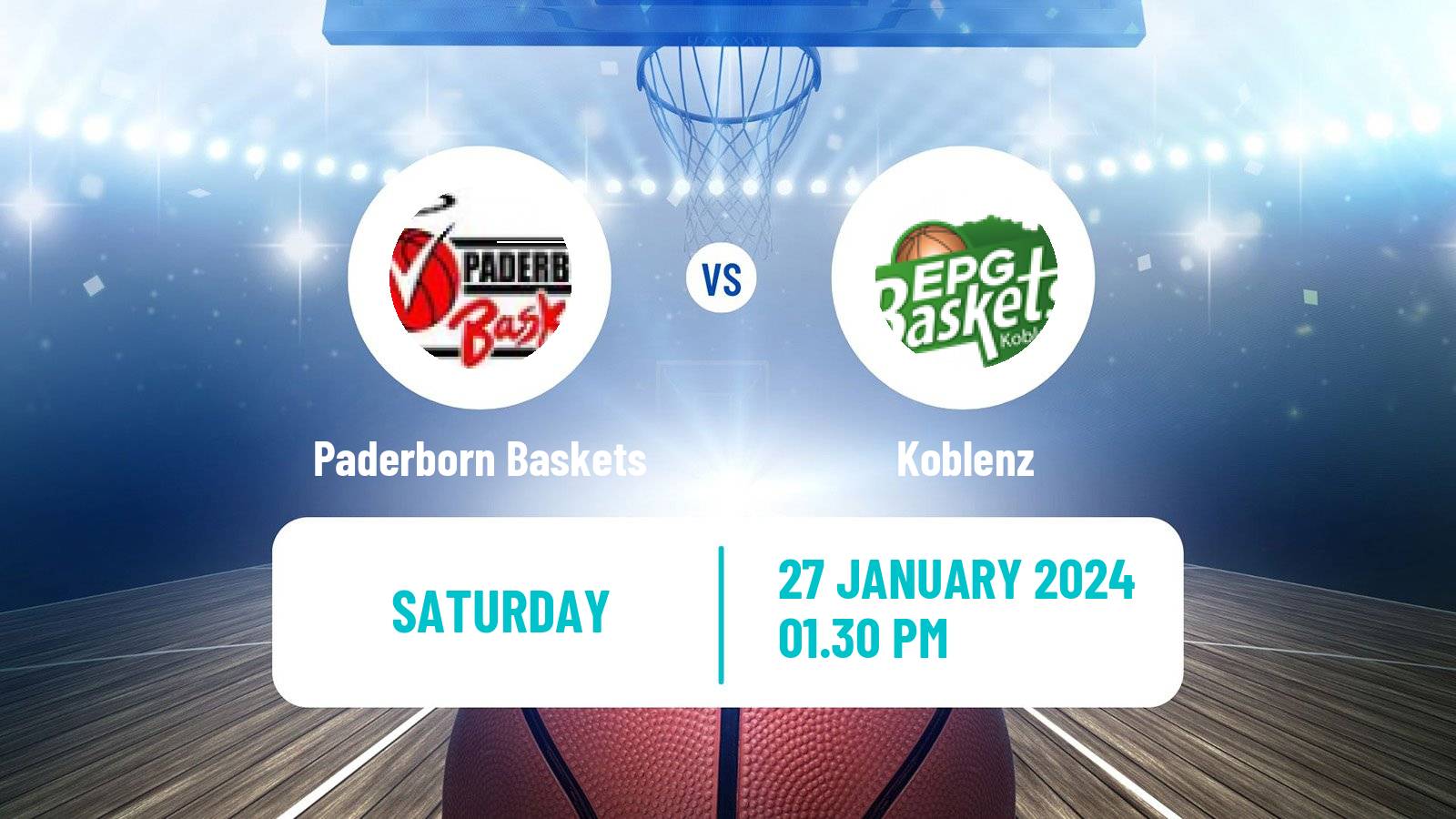 Basketball German Pro A Basketball Paderborn Baskets - Koblenz