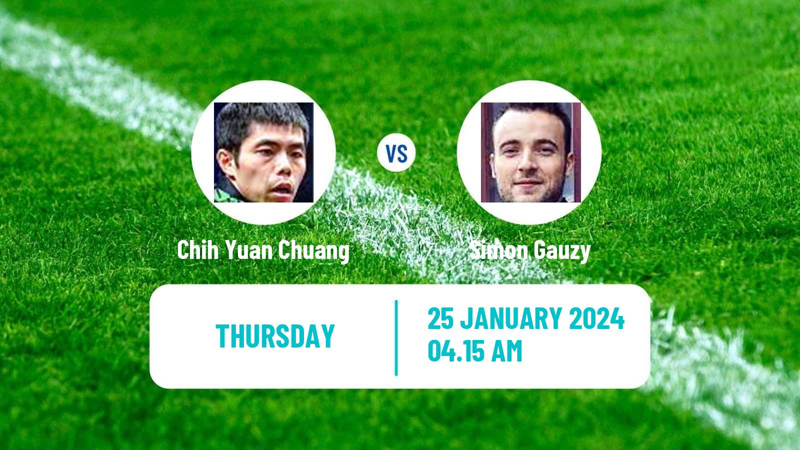 Table tennis Wtt Star Contender Goa Men Chih Yuan Chuang - Simon Gauzy