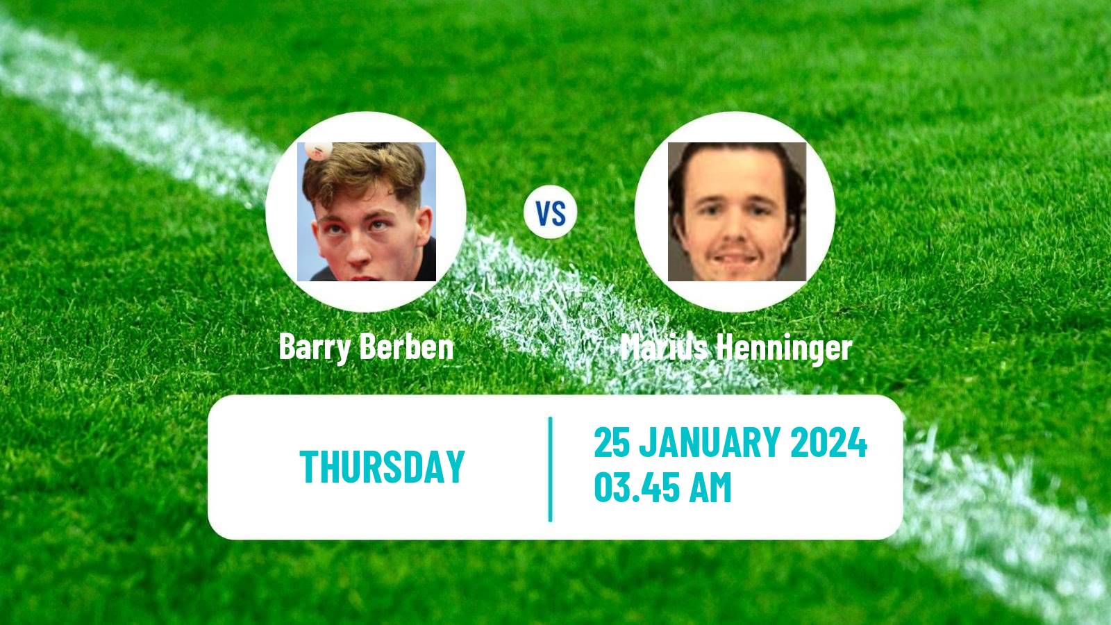 Table tennis Tt Star Series Men Barry Berben - Marius Henninger