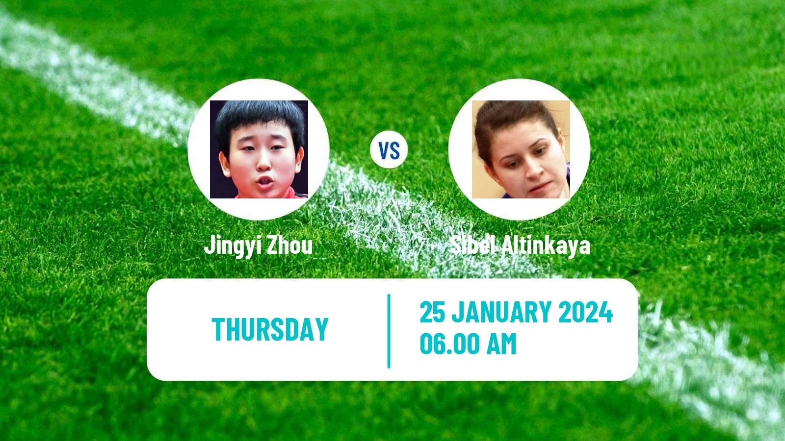 Table tennis Wtt Star Contender Goa Women Jingyi Zhou - Sibel Altinkaya