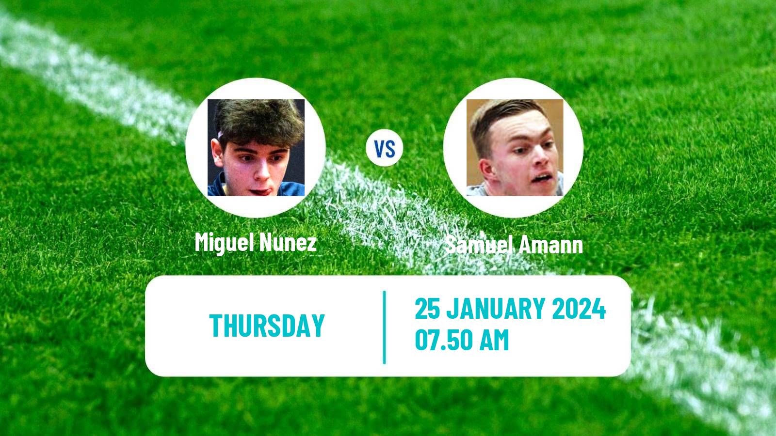 Table tennis Challenger Series Men Miguel Nunez - Samuel Amann