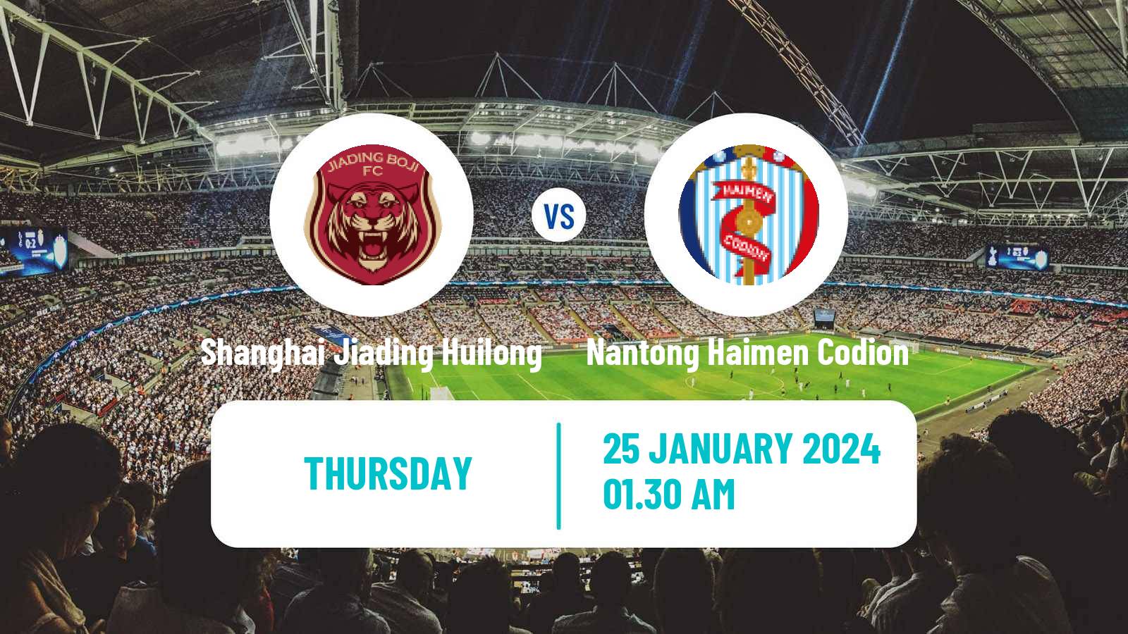 Soccer Club Friendly Shanghai Jiading Huilong - Nantong Haimen Codion