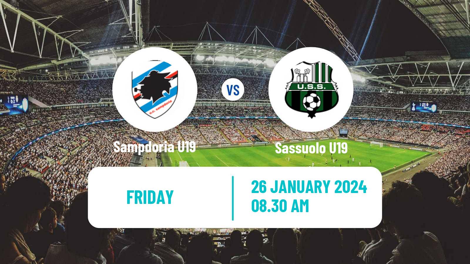 Soccer Italian Primavera 1 Sampdoria U19 - Sassuolo U19