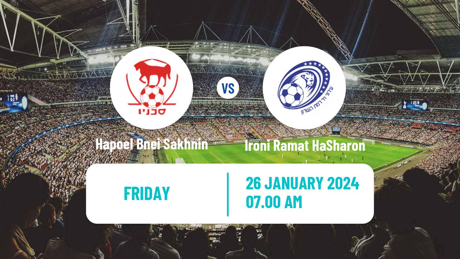 Soccer Israeli State Cup Hapoel Bnei Sakhnin - Ironi Ramat HaSharon