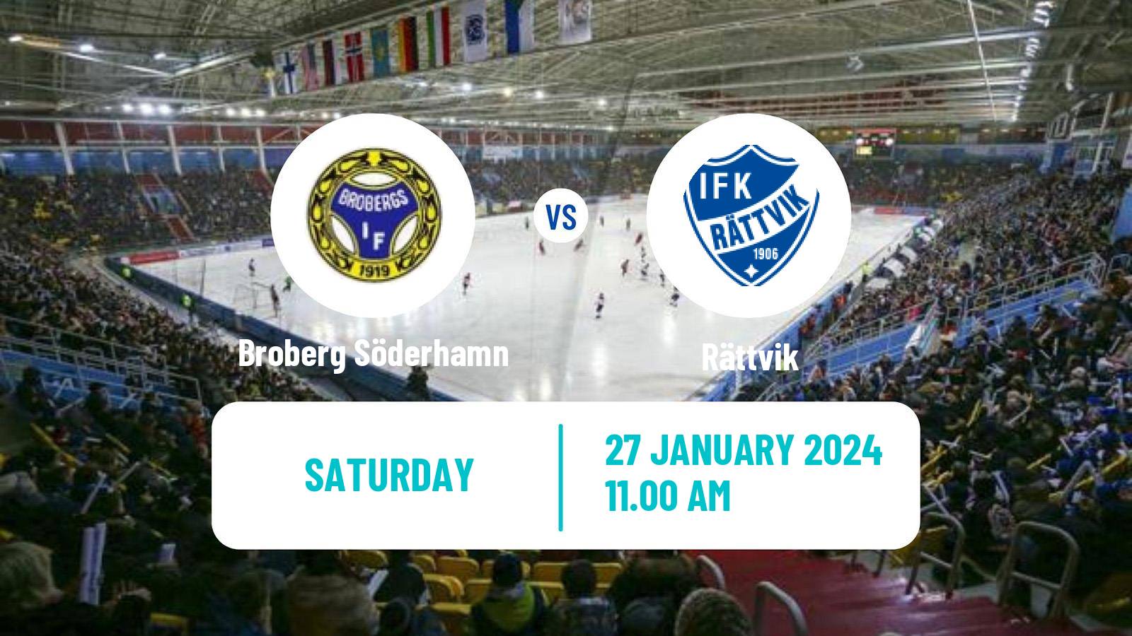 Bandy Swedish Elitserien Bandy Broberg Söderhamn - Rättvik