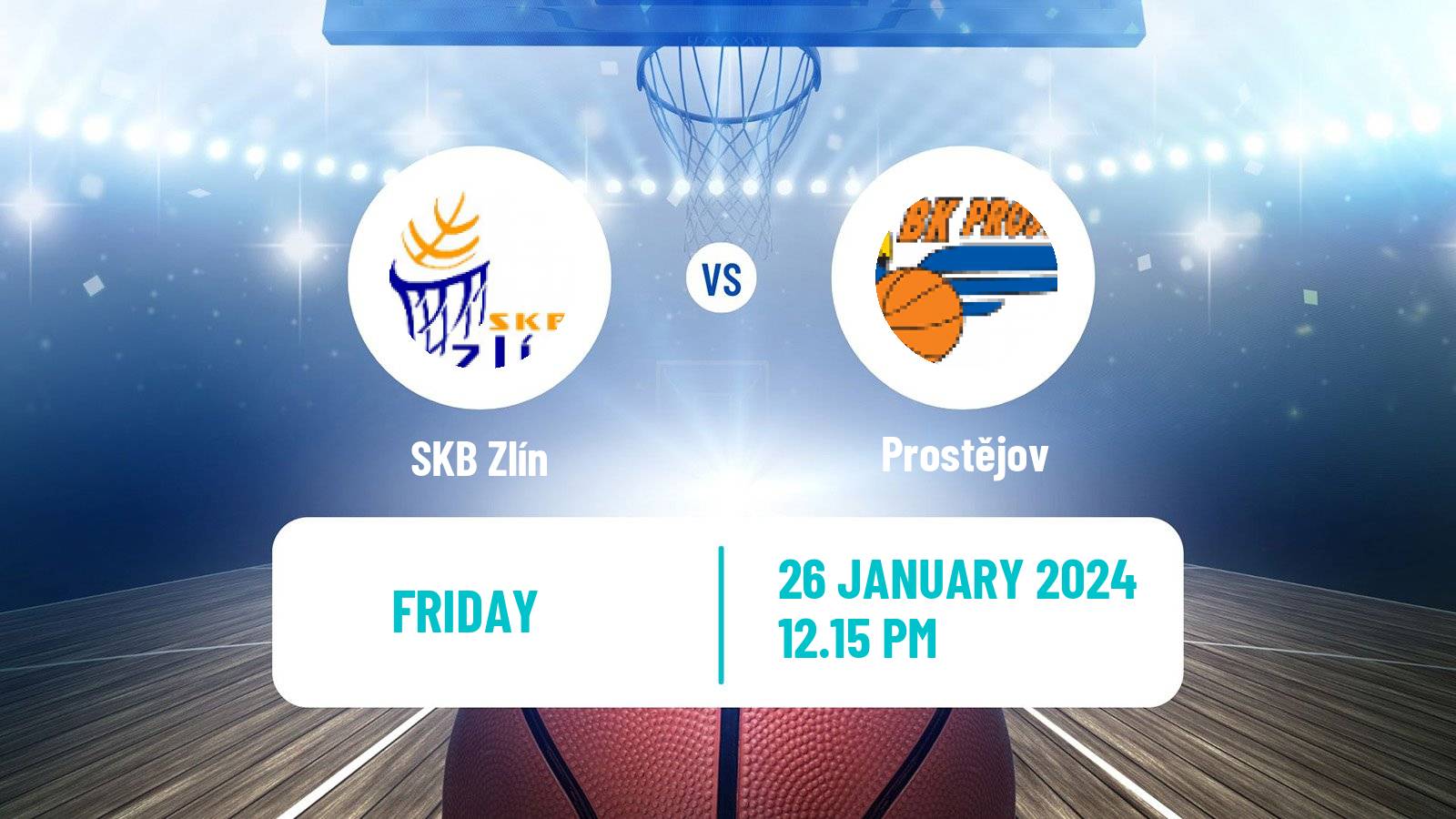 Basketball Czech 1 Liga Basketball SKB Zlín - Prostějov
