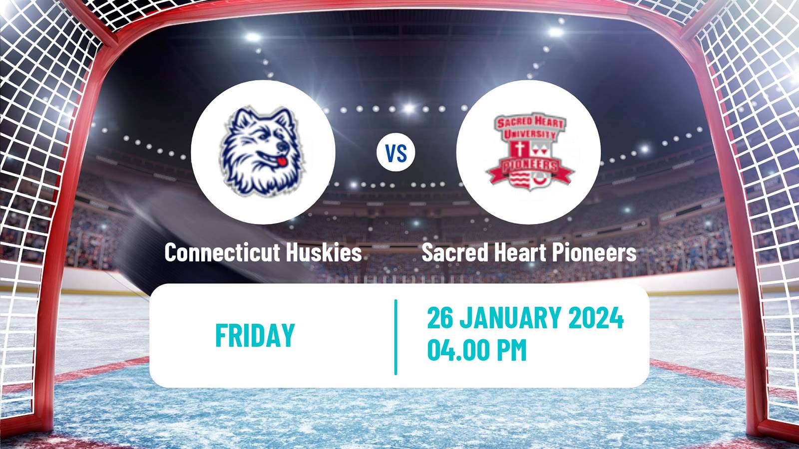 Hockey NCAA Hockey Connecticut Huskies - Sacred Heart Pioneers