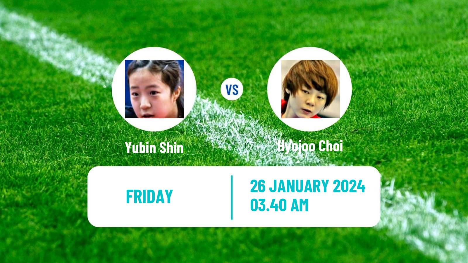 Table tennis Wtt Star Contender Goa Women Yubin Shin - Hyojoo Choi