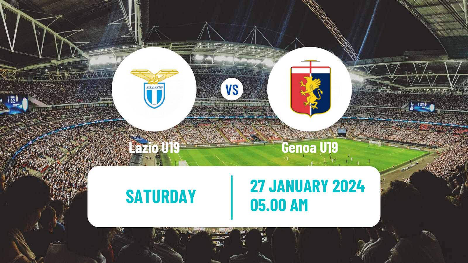 Soccer Italian Primavera 1 Lazio U19 - Genoa U19