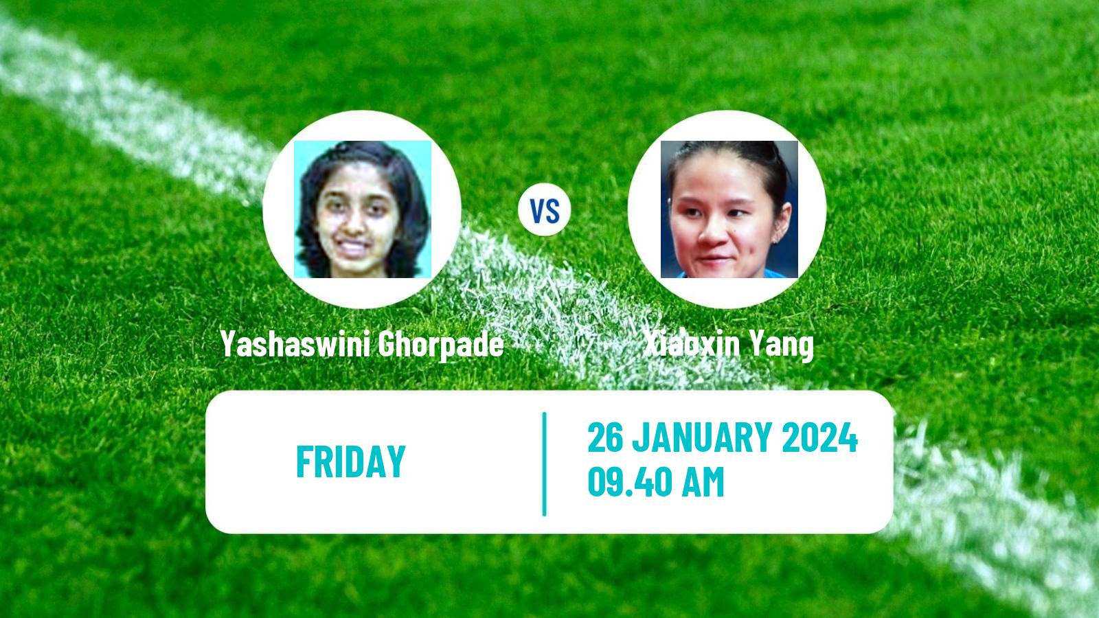 Table tennis Wtt Star Contender Goa Women Yashaswini Ghorpade - Xiaoxin Yang