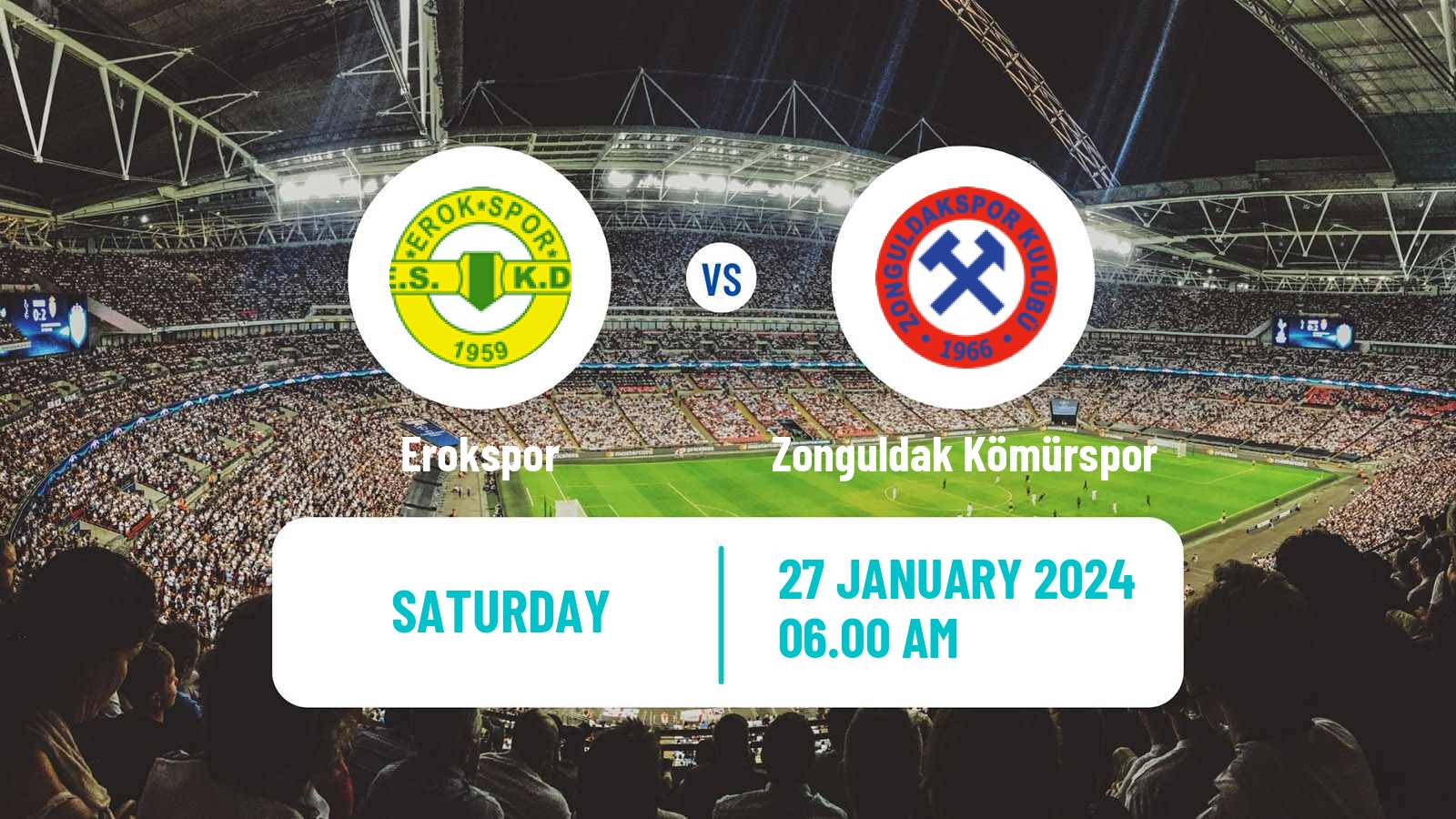 Soccer Turkish Second League White Group Erokspor - Zonguldak Kömürspor