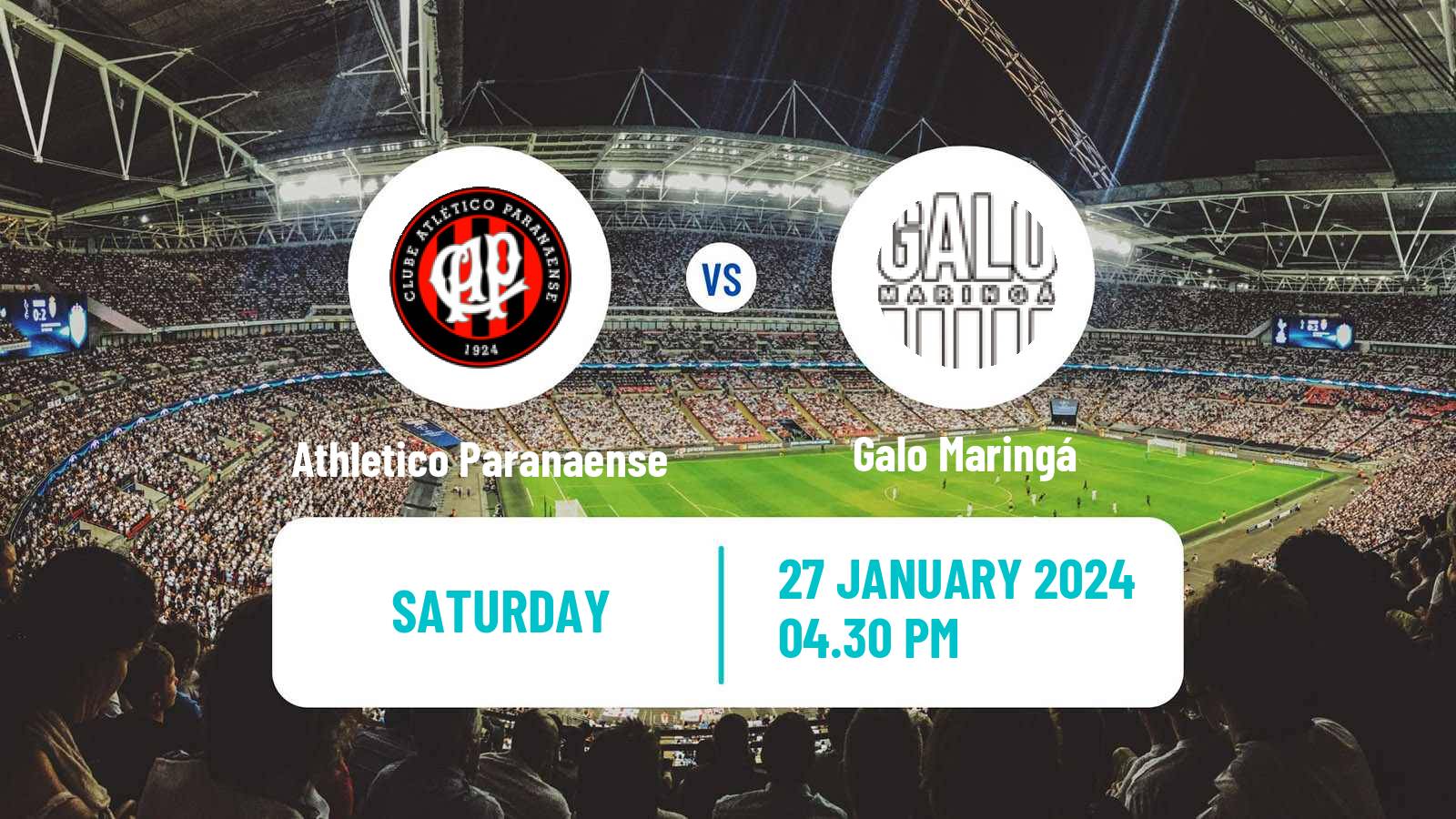 Soccer Brazilian Campeonato Paranaense Athletico Paranaense - Galo Maringá