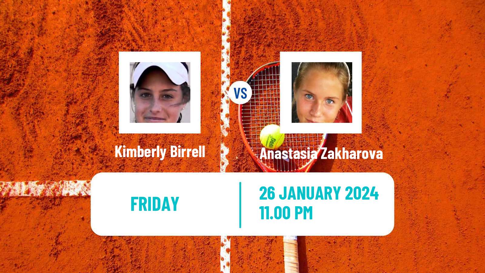 Tennis WTA Hua Hin Kimberly Birrell - Anastasia Zakharova