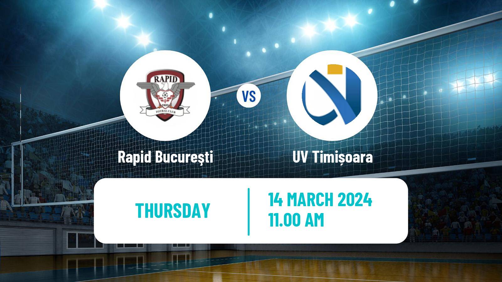 Volleyball Romanian Divizia A1 Volleyball Rapid Bucureşti - UV Timișoara