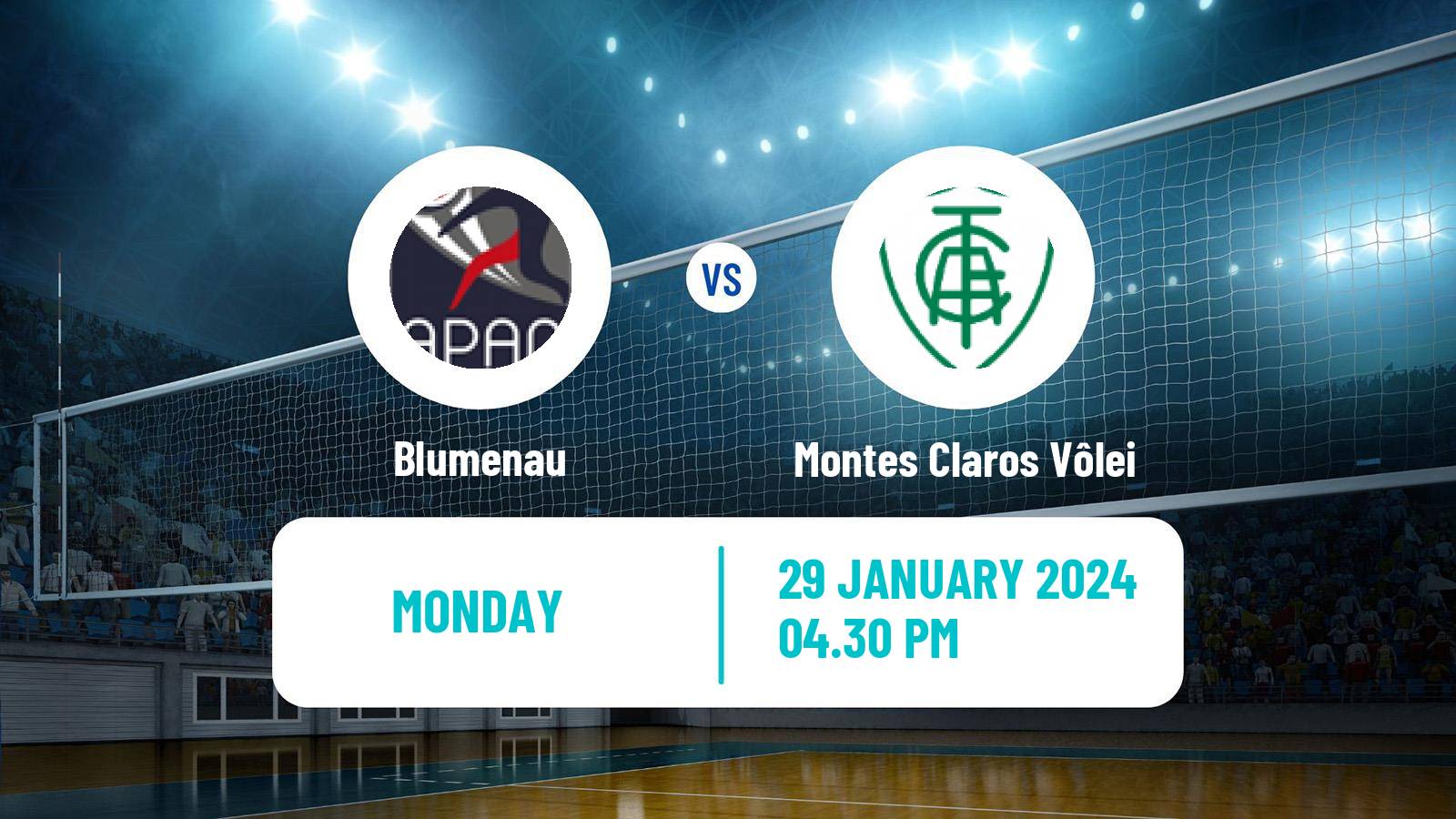 Volleyball Brazilian SuperLiga Volleyball Blumenau - Montes Claros Vôlei