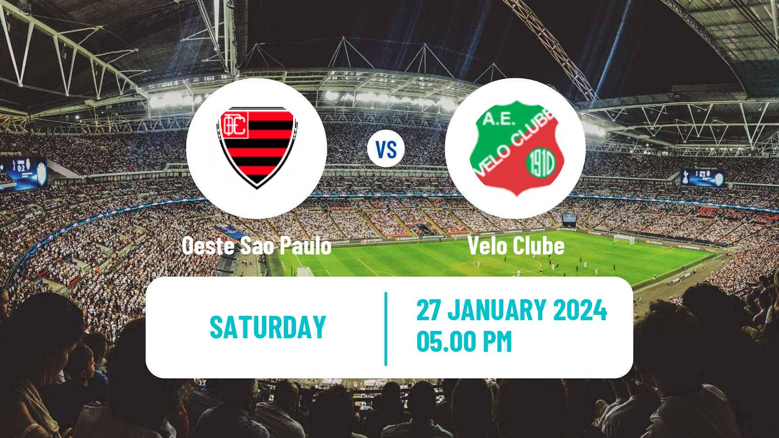 Soccer Brazilian Campeonato Paulista A2 Oeste Sao Paulo - Velo Clube