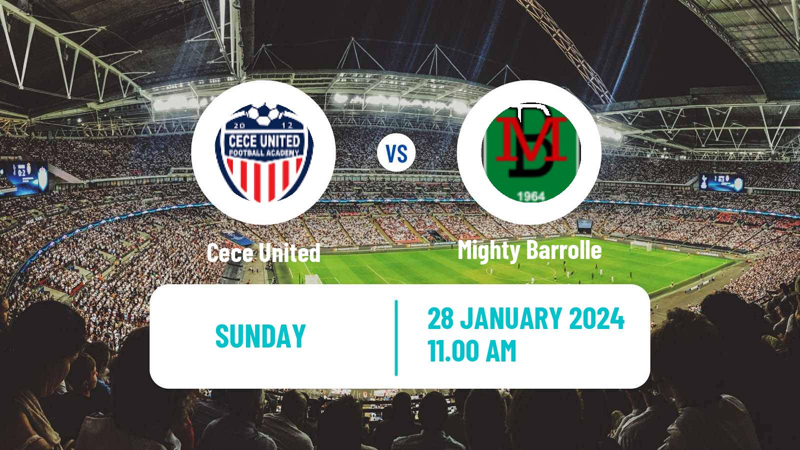 Soccer Liberian First Division Cece United - Mighty Barrolle