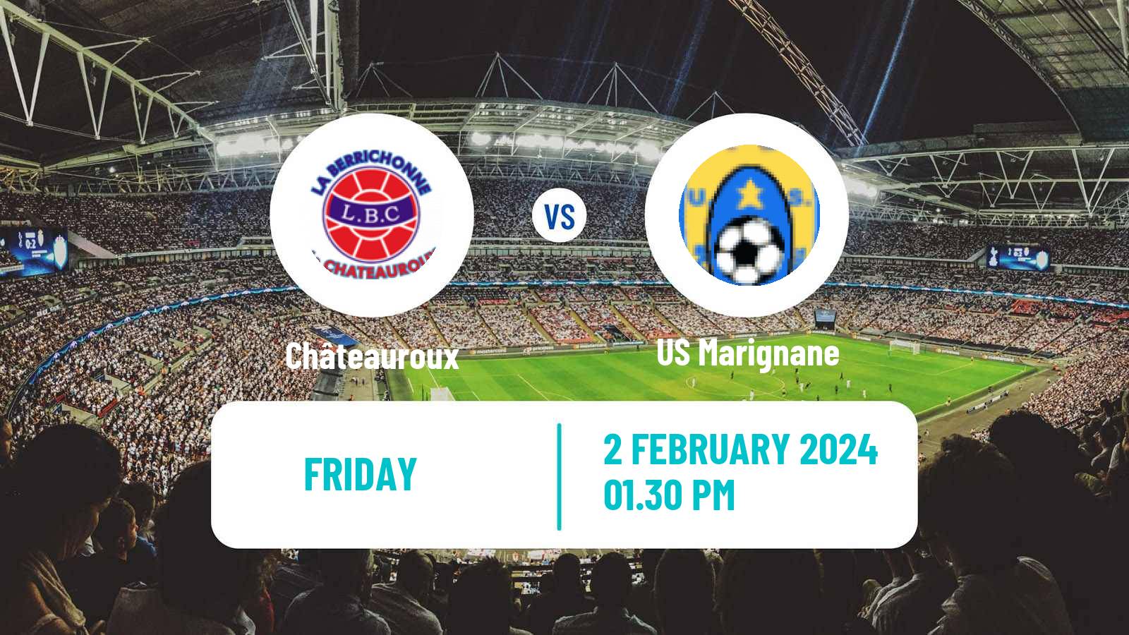 Soccer French National League Châteauroux - Marignane Gignac Côte Bleue